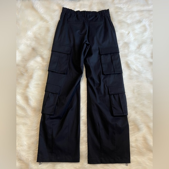 🆕 Alice + Olivia AKERS OVERSIZED CARGO PANT COLOR Black Sz 6 - Picture 9 of 16
